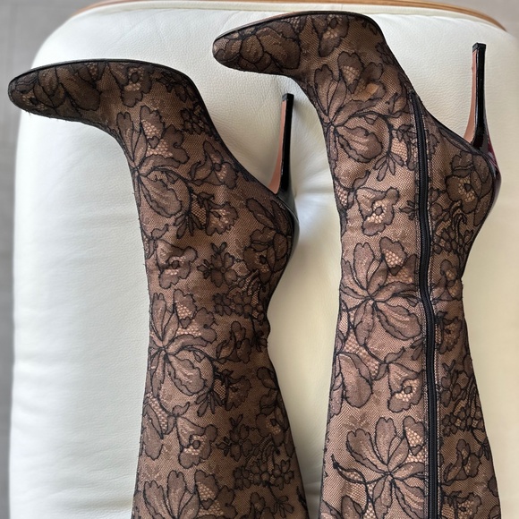 ALAIA Stiletto lacy boots. Size 40. - Picture 6 of 13